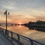 Cảnh hoàng hôn trên biển ngắm từ TP Rạch Giá của Kiên Giang ...