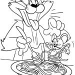 download tranh tô màu Tom và Jerry miễn phí