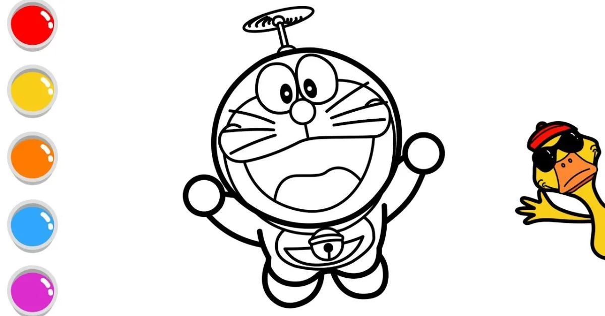 tranh tô màu doremon