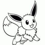 Tranh tô màu pokemon eevee dễ thương
