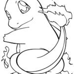 Tranh tô màu pokemon hệ lửa đơn giản